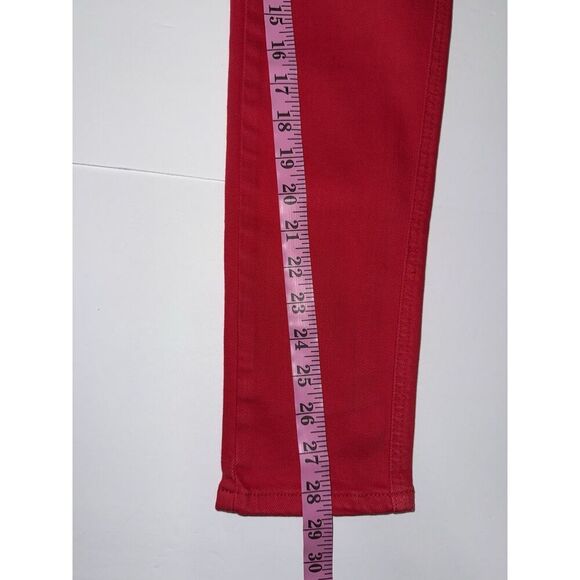 Judy Blue Red Skinny Jeans High Rise Tummy Control Stretch Denim Pants Ankle 28 - Picture 13 of 16